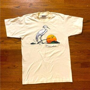 Florida  vintage 80s single stitch yellow tee size medium